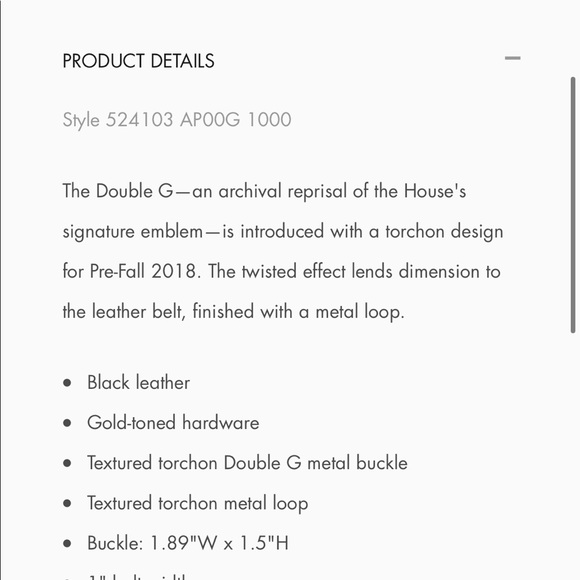 —-SOLD—- GUCCI belt - Picture 9 of 9
